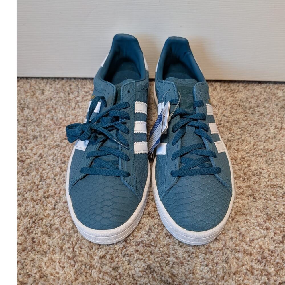 adidas Originals Campus W Petrol Night Teal Snake Shoes CQ2103 Women Size 8.5 - Picture 3 of 10